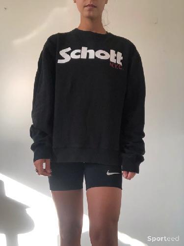 Sportswear - Sweatshirt Schott noir style vintage oversize - photo 6