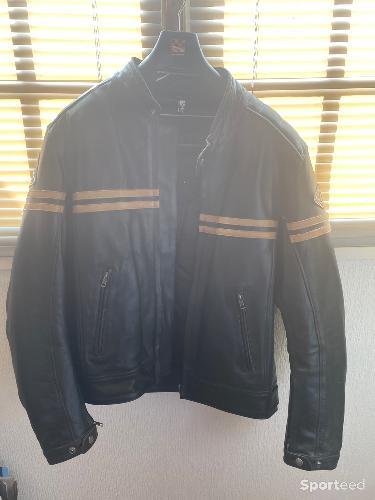 Moto route - Blouson cuir moto Helstons - photo 6