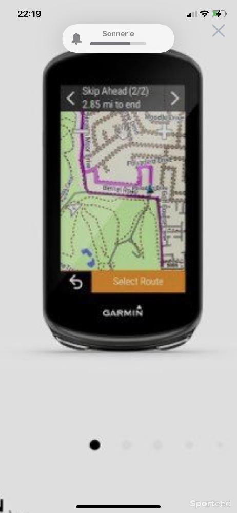 Vélo route - GPS Garmin 1000 - photo 1