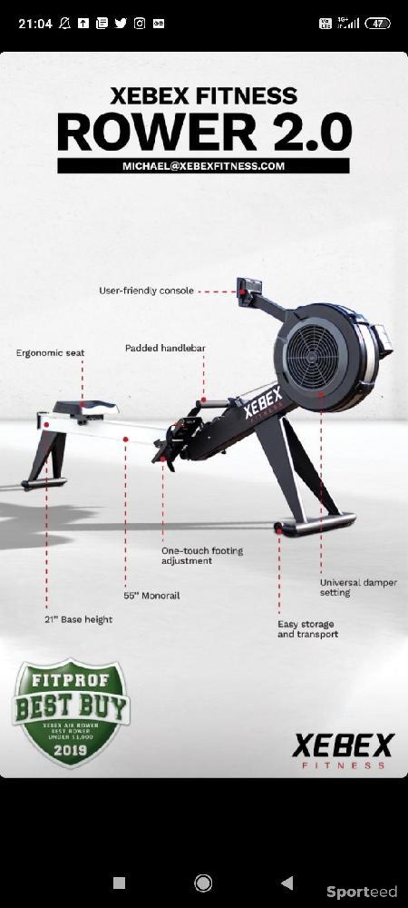 CrossFit - Rameur xebex (idem concept 2 pm5)  - photo 3