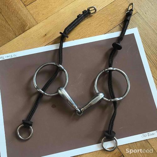 Equitation - Mors releveur 135 + attaches cuirs  - photo 3