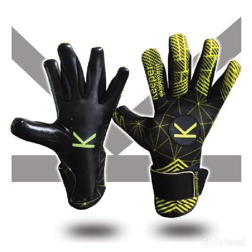 Gant de football Keeper Ekipement K4 Noir et jaune