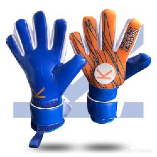 Football - Gant de football Keeper Ekipement K5 Bleu et orange / K5 Blanc et vert - photo 3