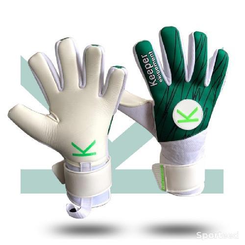 Football - Gant de football Keeper Ekipement K5 Bleu et orange / K5 Blanc et vert - photo 3