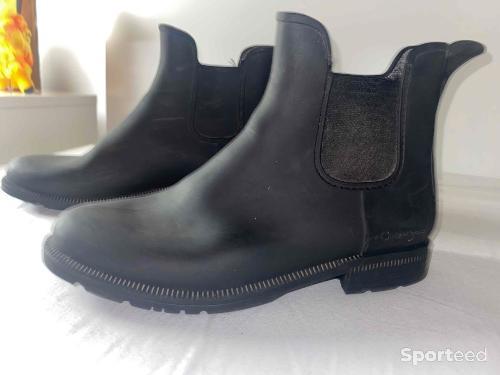 Bottines noir en caoutchouc 