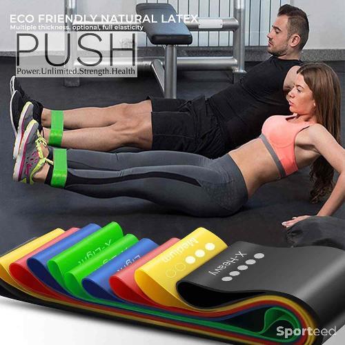 Pilates / Gym douce - Bandes élastiques de résistance, lot de 5, niveaux différents. - photo 6