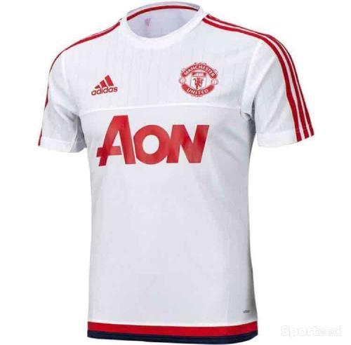 Maillot Foot Manchester United Adidas taille XL Homme Blanc Neuf Authentique