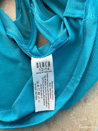 Danse moderne jazz - Blouse turquoise de danse Bloch taille 12-14 ans  - photo 4