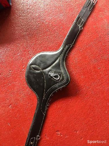 Sangle bavette cuir noir Éric Thomas taille 145