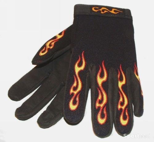 Gants de mécanique FLAME - Taille L - Style BIKER HARLEY