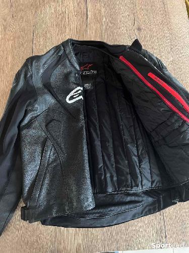 Moto route - Blouson moto cuir Alpinestars - photo 4