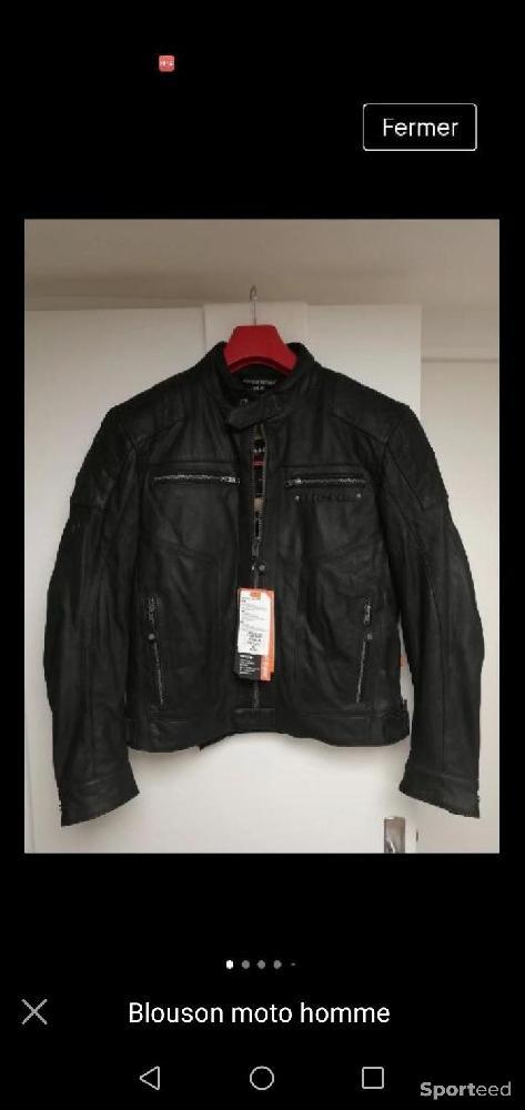 Moto route - Blouson de moto cuir homme - photo 3