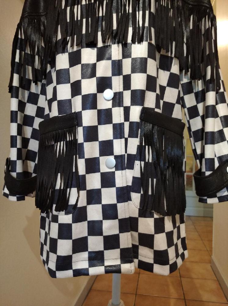 Sportswear - Manteau neuf styliste créateur taille 38 noir et blanc collection automne hiver  - photo 5