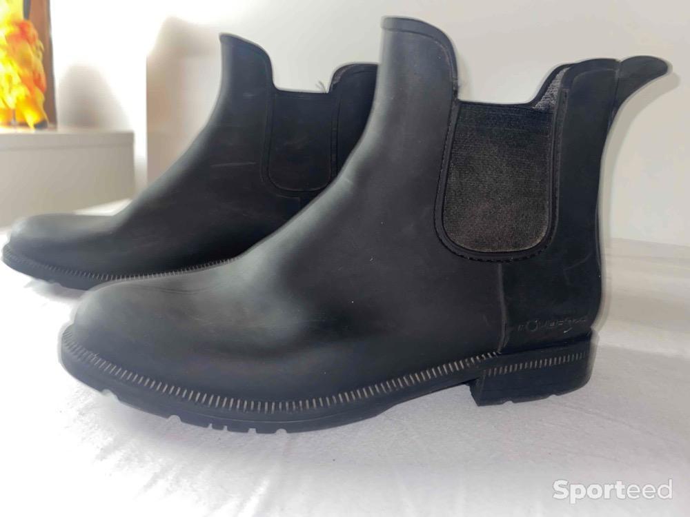Equitation - Bottines noir en caoutchouc  - photo 1
