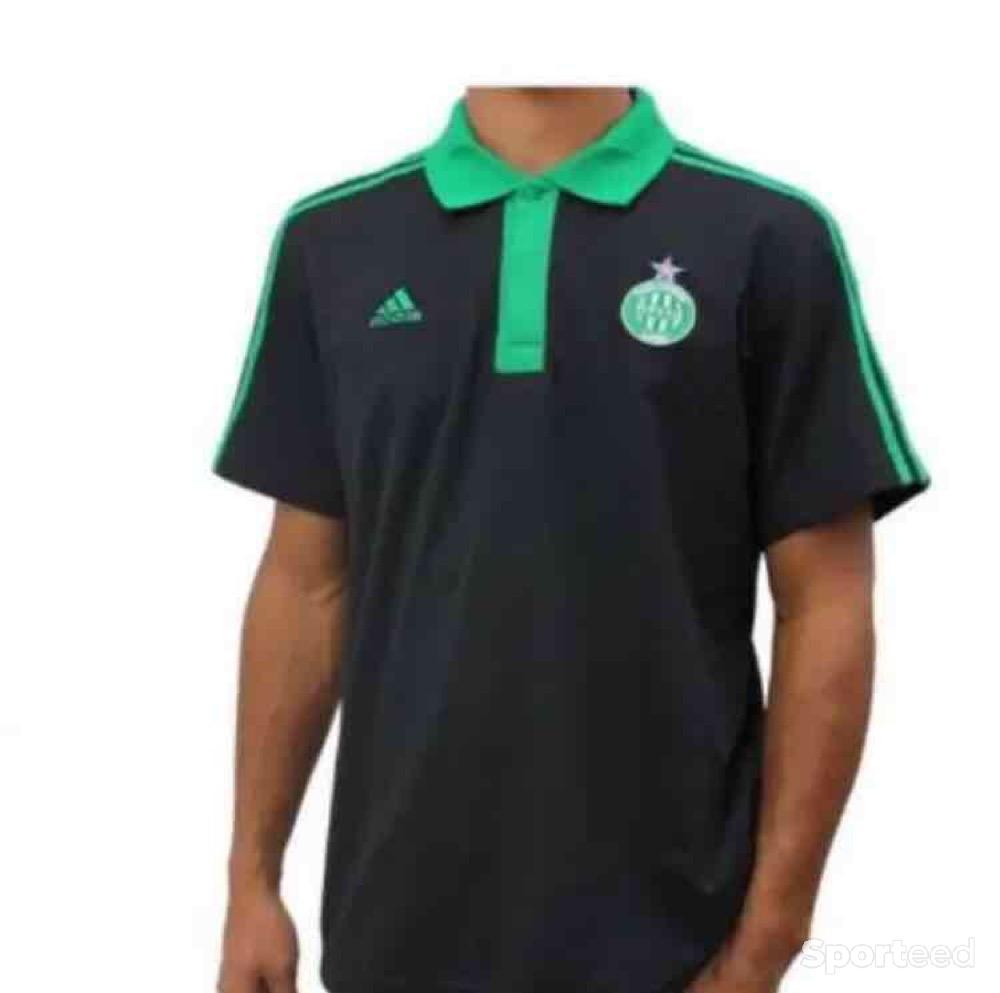 Football - Polo Foot Adidas AS Saint Etienne Noir/Vert Homme Taille XS neuf et authentique - photo 1