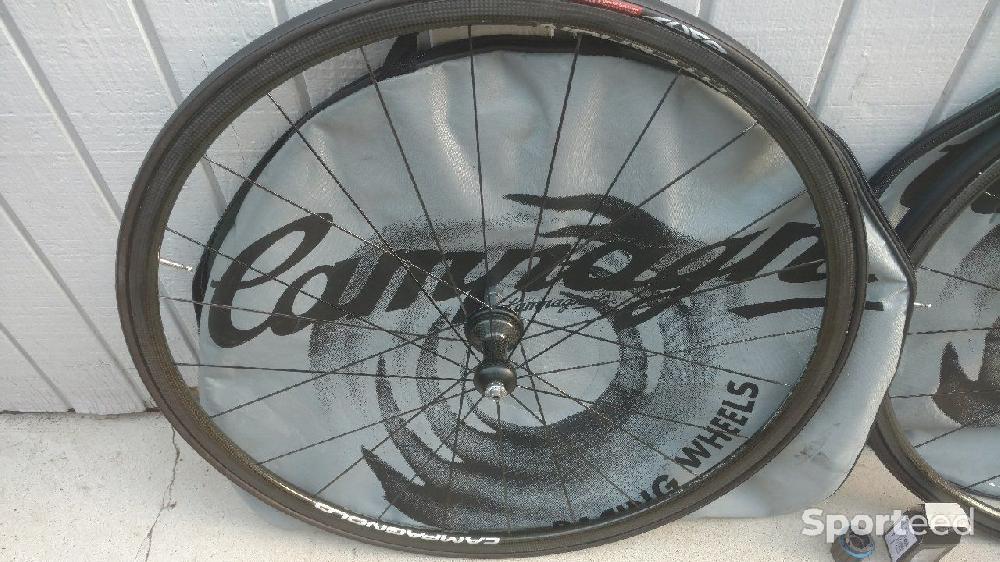 Vélo route - Paire de roues Campagnolo Hyperon Carbon avec sacoches Campagnolo - photo 2