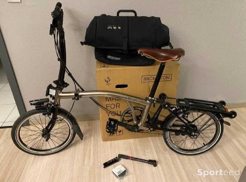 Vélo électrique - VAE vélo électrique Brompton pliable H6LF de 2019 - photo 1