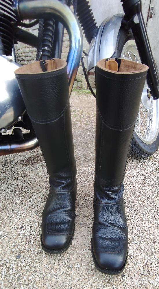 Moto route - Bottes moto cuir Soubirac café racer  - photo 2