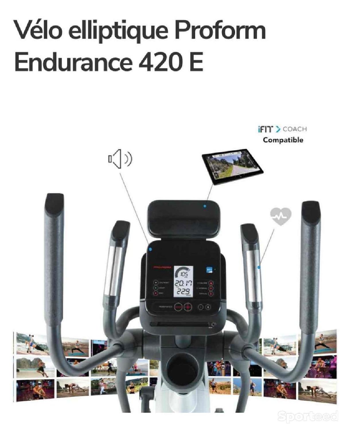 V lo elliptique Proform Endurance 420 E d occasion Equipements