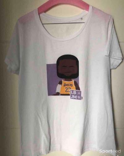 Basket-ball - T shirt blanc le bron - photo 5