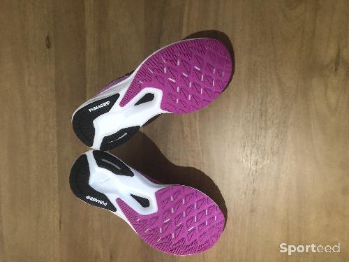 Course à pied route - Chaussures Puma Deviate Nitro Wns Deep Orchid Black Silver  - photo 5