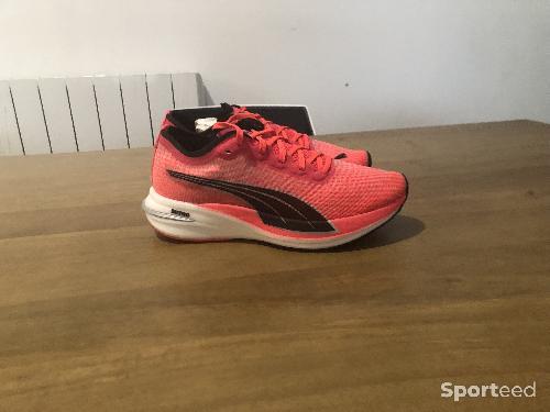 Course à pied route - Chaussures Puma Deviate Nitro Wns Sunblaze  - photo 5