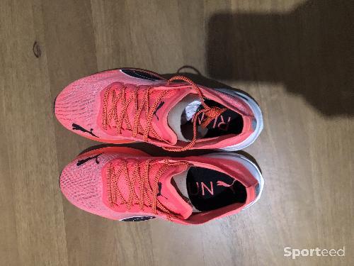 Course à pied route - Chaussures Puma Deviate Nitro Lava Blast Puma Black - photo 5