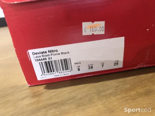 Course à pied route - Chaussures Puma Deviate Nitro Lava Blast Puma Black - photo 5