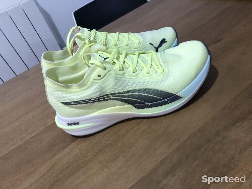 Course à pied route - Chaussures Puma Deviate Nitro Fizzy Light Dark Slate - photo 5