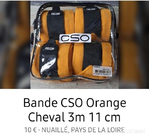 Bandes travail cheval orange CSO
