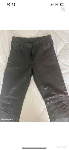 Moto route - Pantalon cuir noir  - photo 4