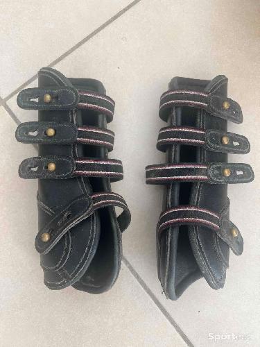 Guètres en cuir noir 