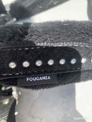 Equitation - licol et longe fouganza chevaux strass et fausse fourrure  - photo 5