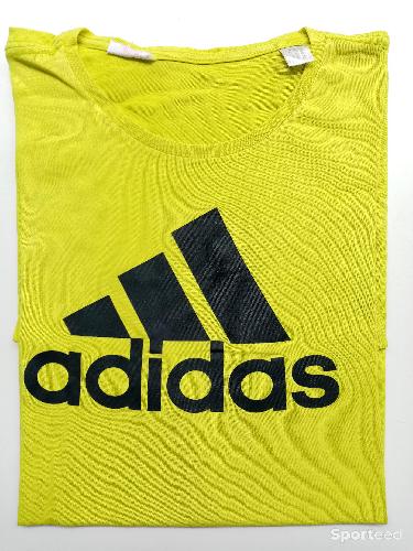 Course à pied route - T-shirt Adidas Jaune Climalite | Taille 15 - 16 ans - photo 6