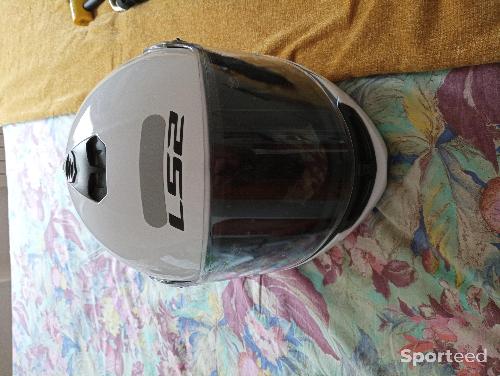 Moto route - Casque ls2 blanc - photo 3