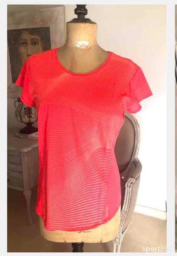 Pilates / Gym douce - Tee shirt orangé Domyos XL  - photo 4