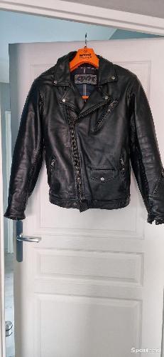 Moto route - Blouson perfecto cuir DXR  - photo 6