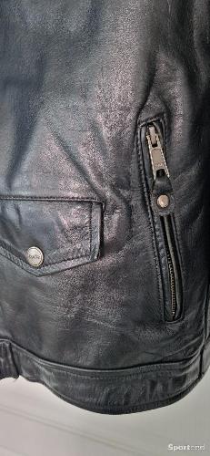 Moto route - Blouson perfecto cuir DXR  - photo 6