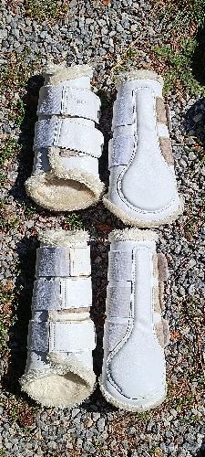 Guêtres moutons blanches en L