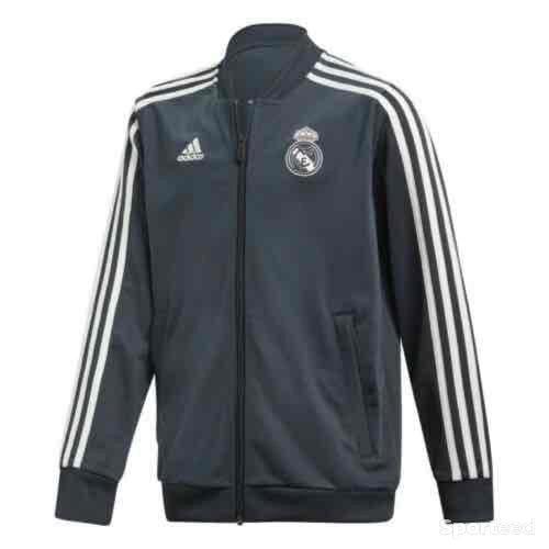 Veste Adidas Real Madrid Bleue Marine Garçon
