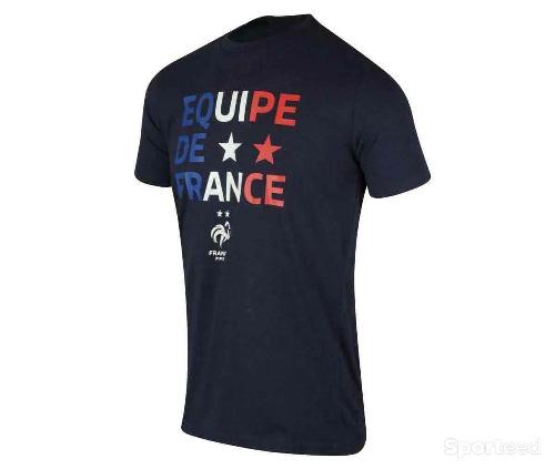 Football - T-shirt Equipe de France F.F.F 2 Etoiles Homme Bleu Marine - photo 3