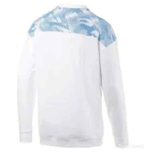 Football - Sweat Football Puma Olympique de Marseille Homme Blanc/Bleu Azur - photo 3