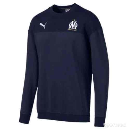 Sweat Football Puma Olympique de Marseille Homme Bleu Marine