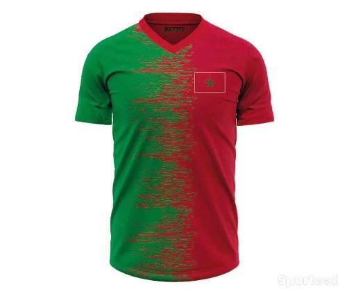 Football - Maillot Maroc Football Rouge/Vert - photo 3