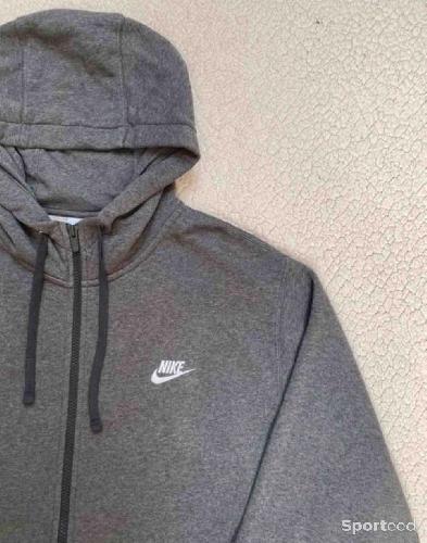 Sportswear - Pull/Sweat Zip Nike Fleece Sportwear Gris Foncé - XL - photo 4