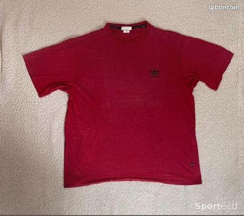 T shirt adidas rouge bordeaux hot sale