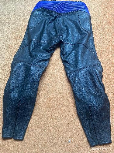 Moto route - IXS X-Sport LD RS Pantalon de moto en cuir noir bleu - photo 5