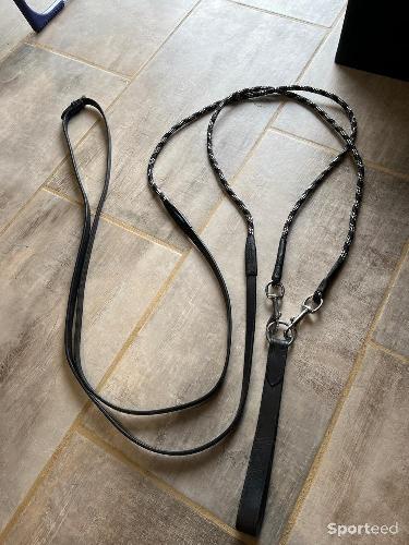 Rênes allemandes en cuir et corde HKM