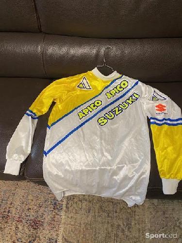 Moto cross - Maillot de Motocross vintage APICO SUZUKI Neuf - photo 3