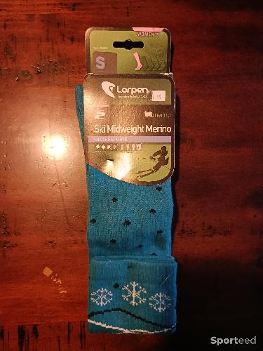 Chaussettes Ski Lorpen Midweight Merino Blue Taille S 34-37